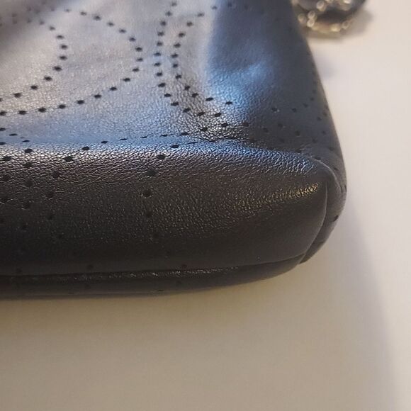 Coach black leather wristlet wallet signature kissing C leather - Picture 7 of 12